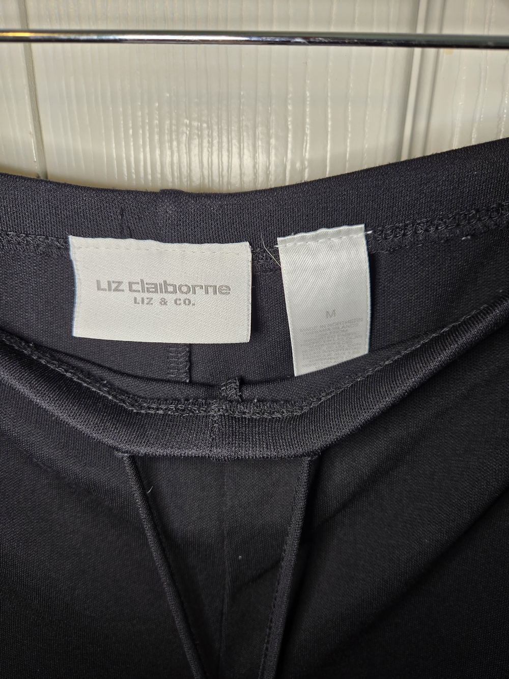 Liz Claiborne Black Wide-Leg Drawstring Lounge Pants - Picture 4 of 4